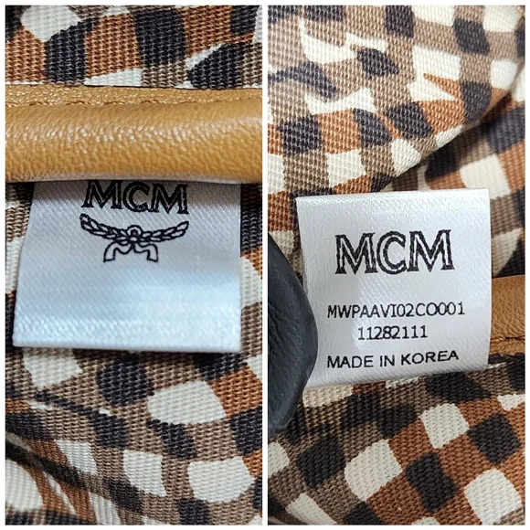 MCM Visetos Liz Shopper Pochette/Shoulder Bag Cognac - Picture 4 of 10